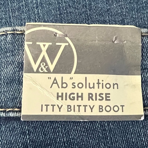 246 Wit & Wisdom Glider High Rise Itty Bitty Boot Mid Blue Artisanal Jean - Picture 11 of 16